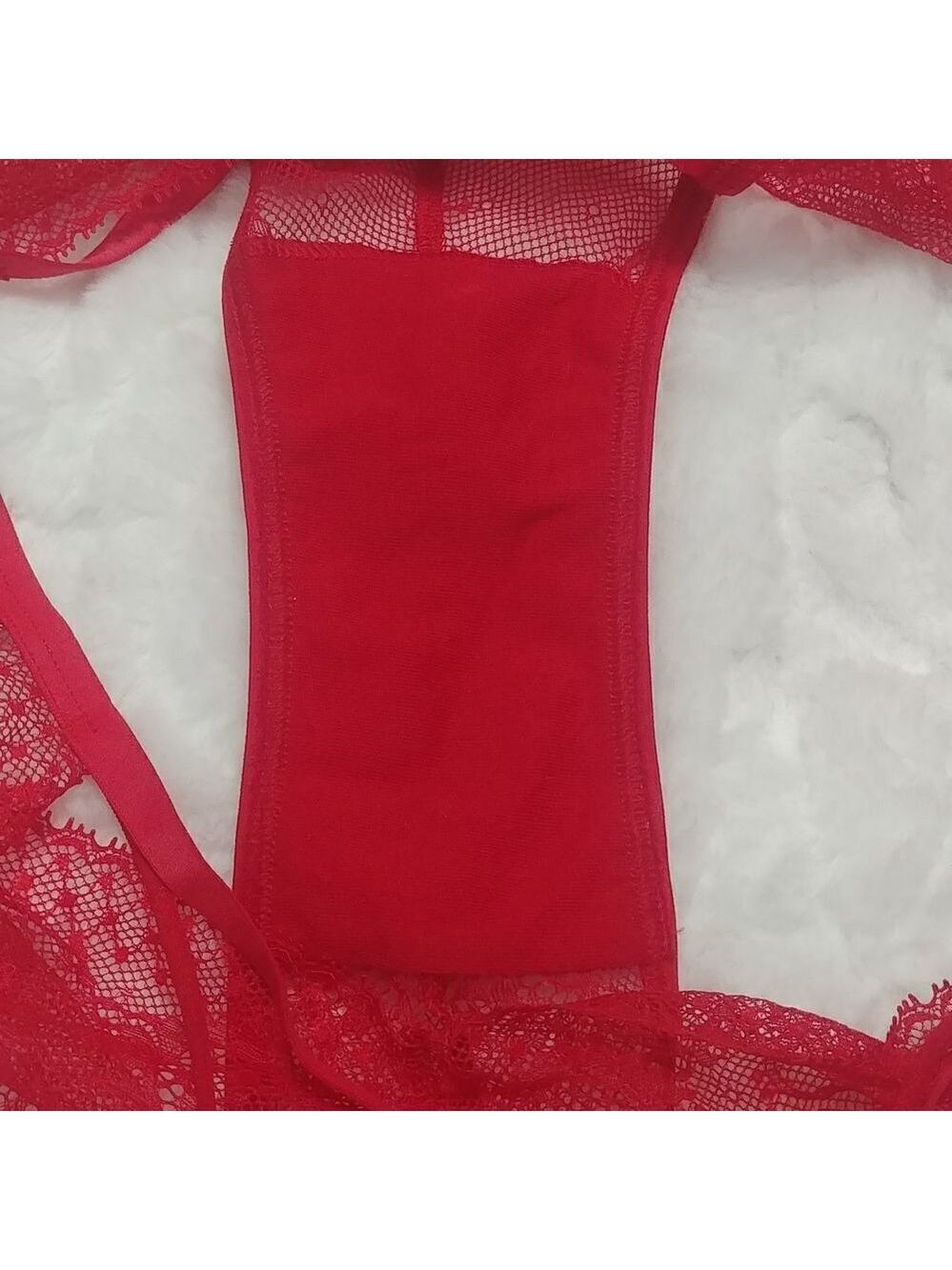 NWOT XL Vintage Victoria's Secret Very Sexy Cheeky Pink/Red Strappy Detail - Picture 15 of 17